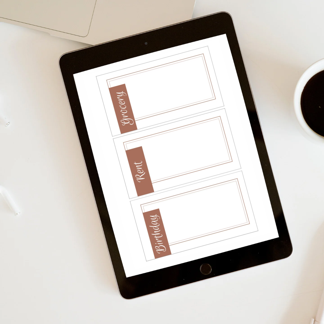 Cash Envelope insert Printables